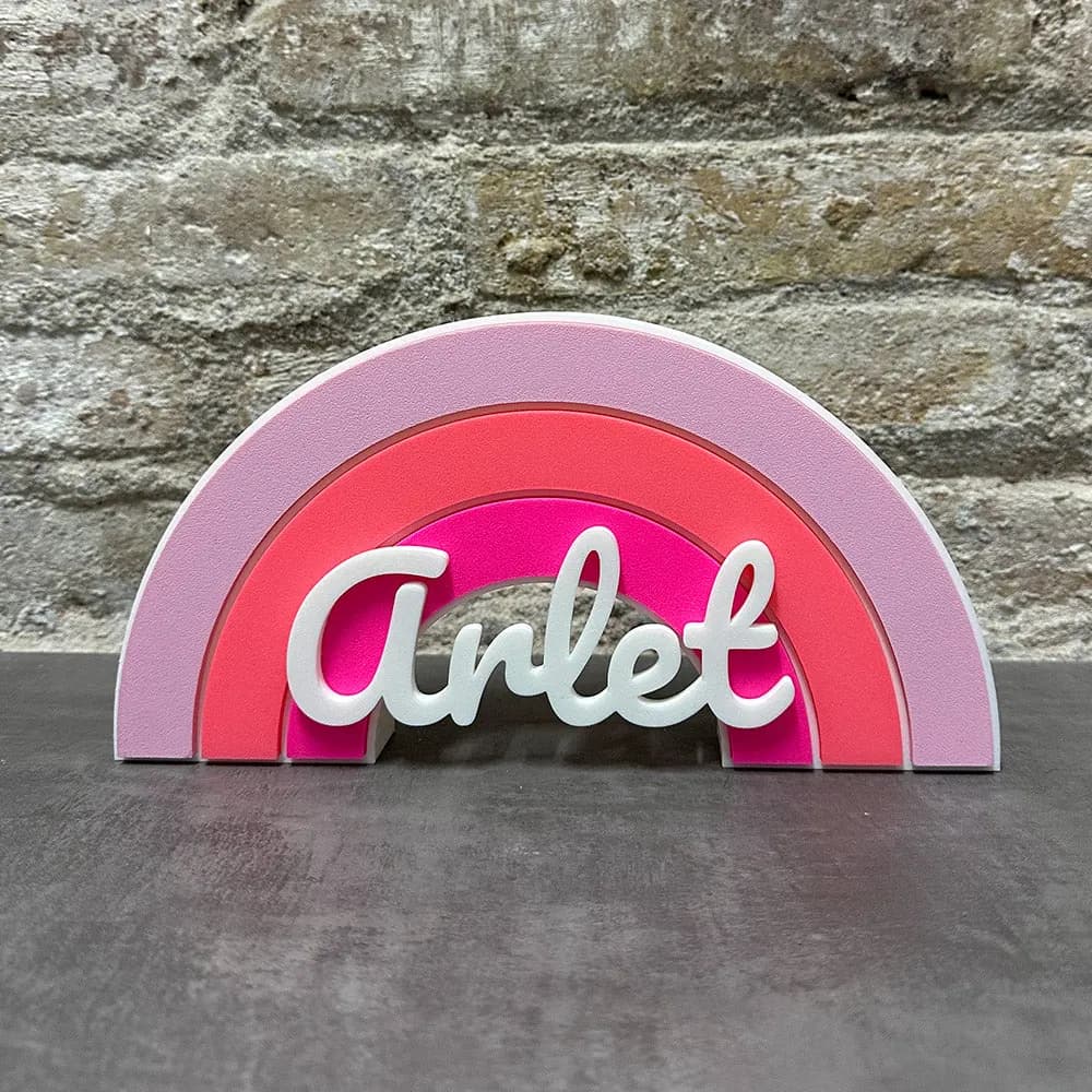 Arcoíris 3D con nombre