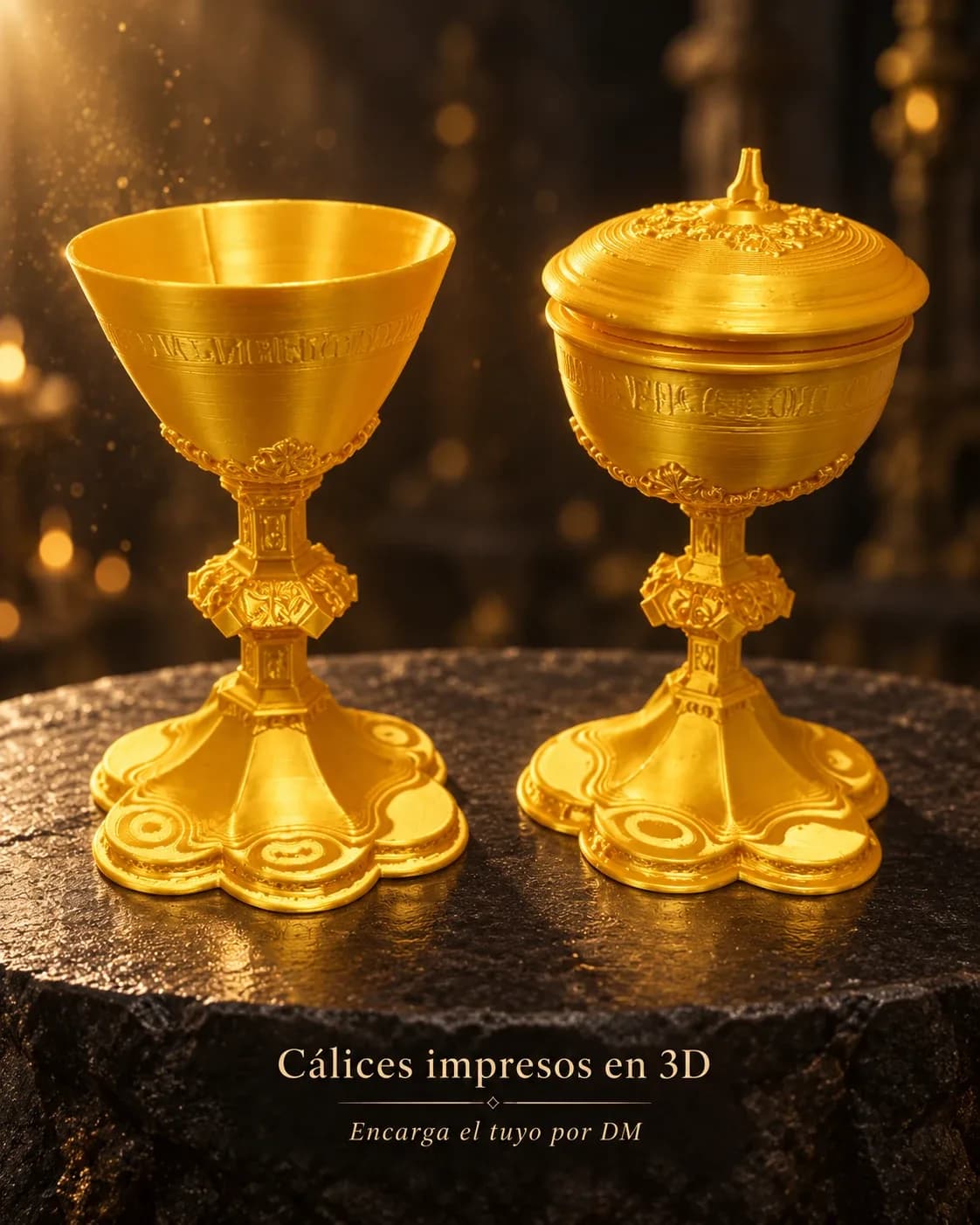 Cáliz y copón impreso en 3D