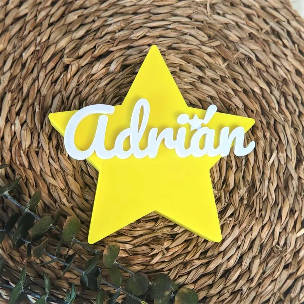 Estrella 3D con nombre