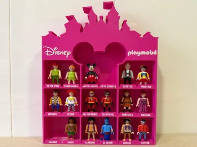 Expositor castillo para figuras Kinder Disney personalizado impreso en 3D