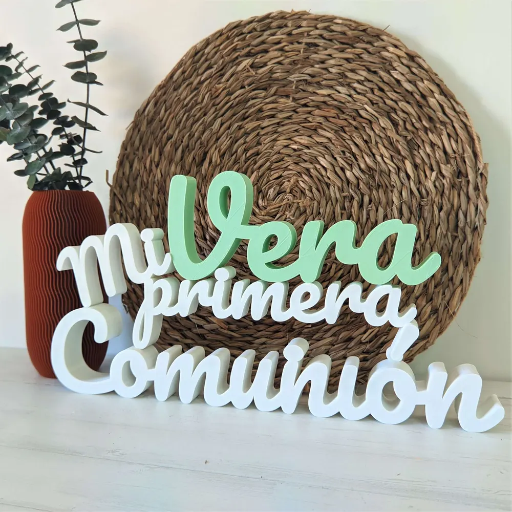 Letras «Mi primera comunión» con nombre