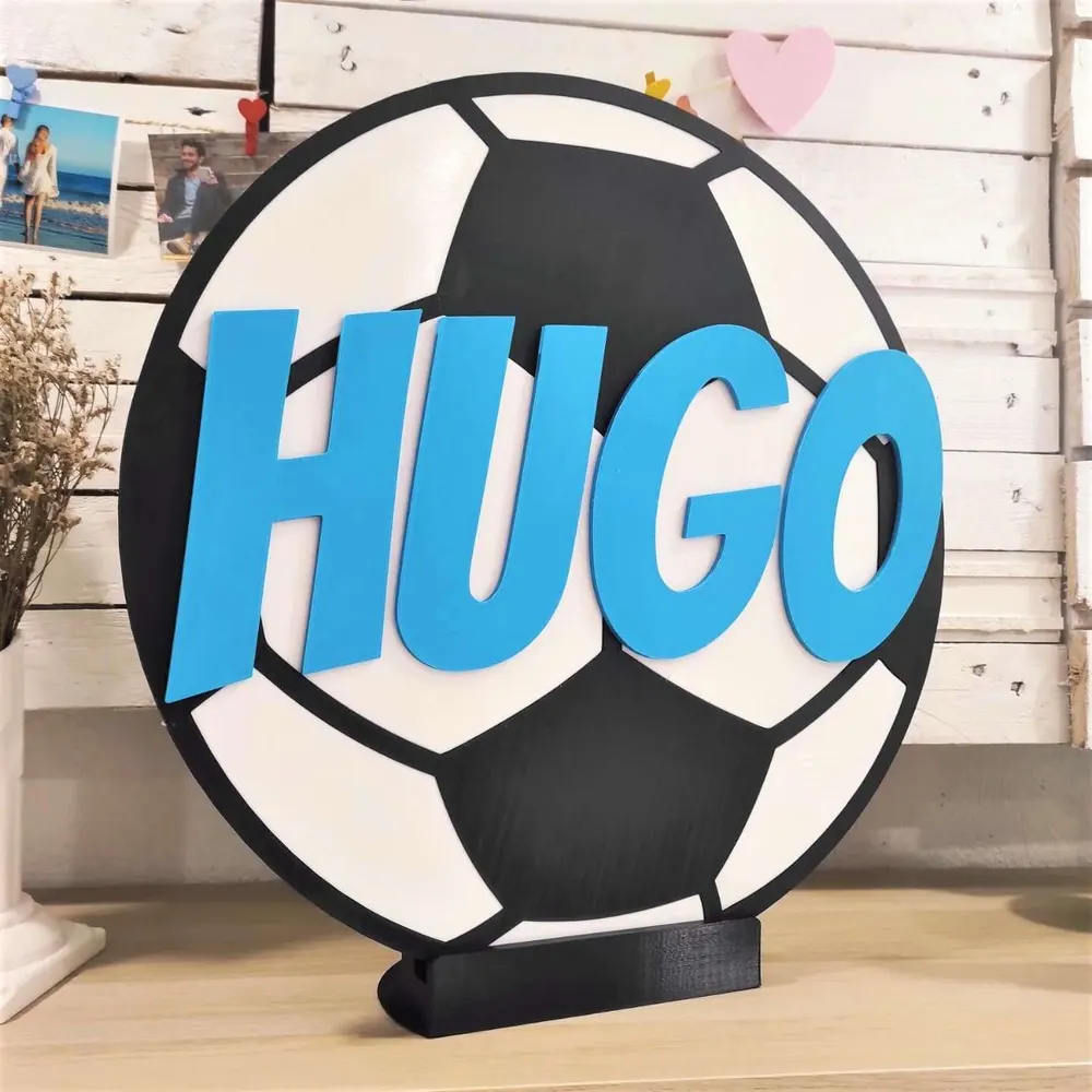 Nombre 3D futbolero