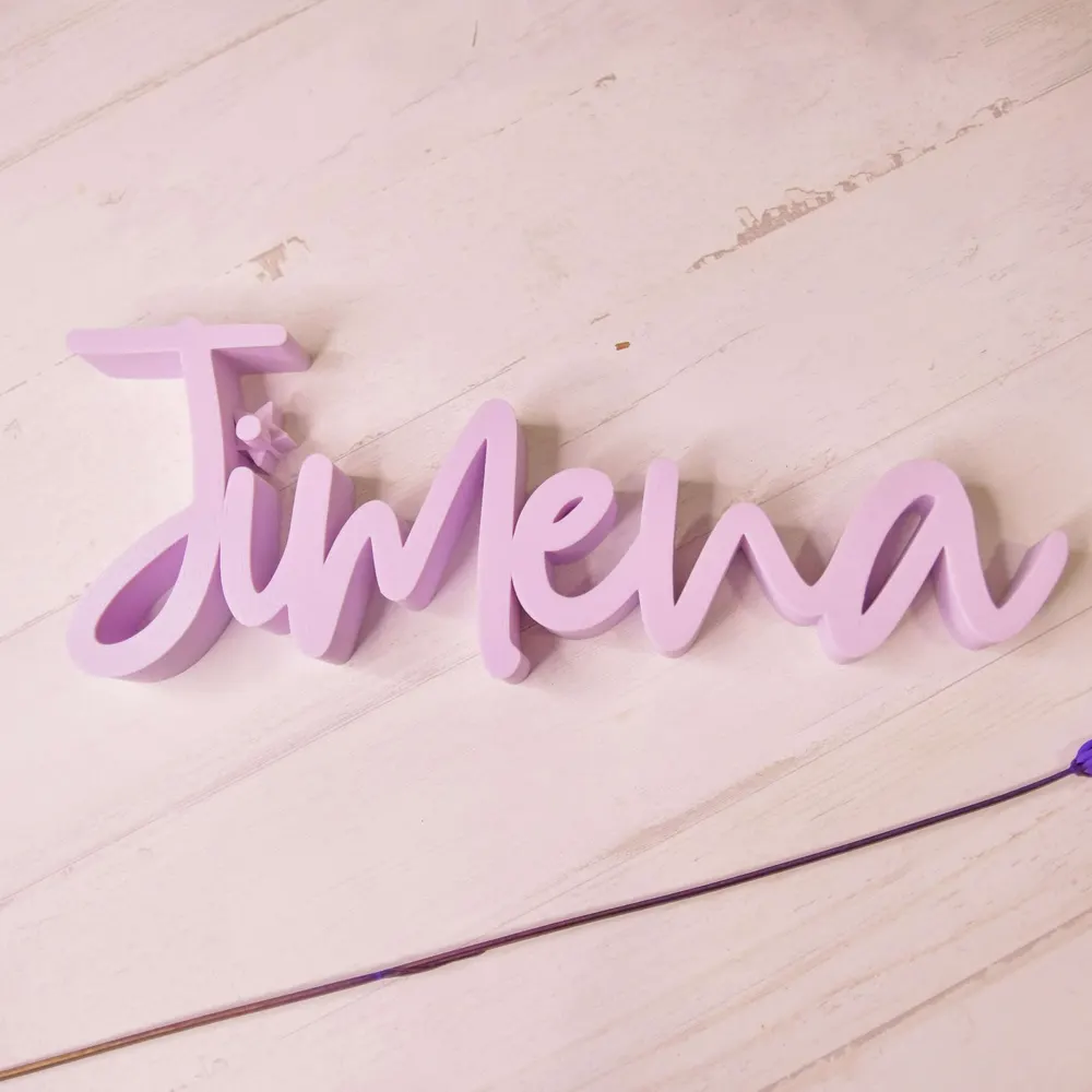 Nombre 3D letra caligráfica