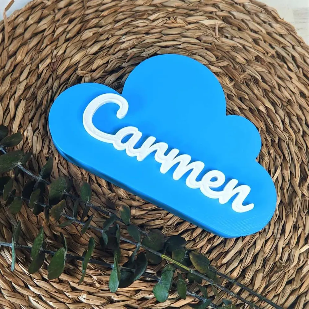 Nube 3D con nombre