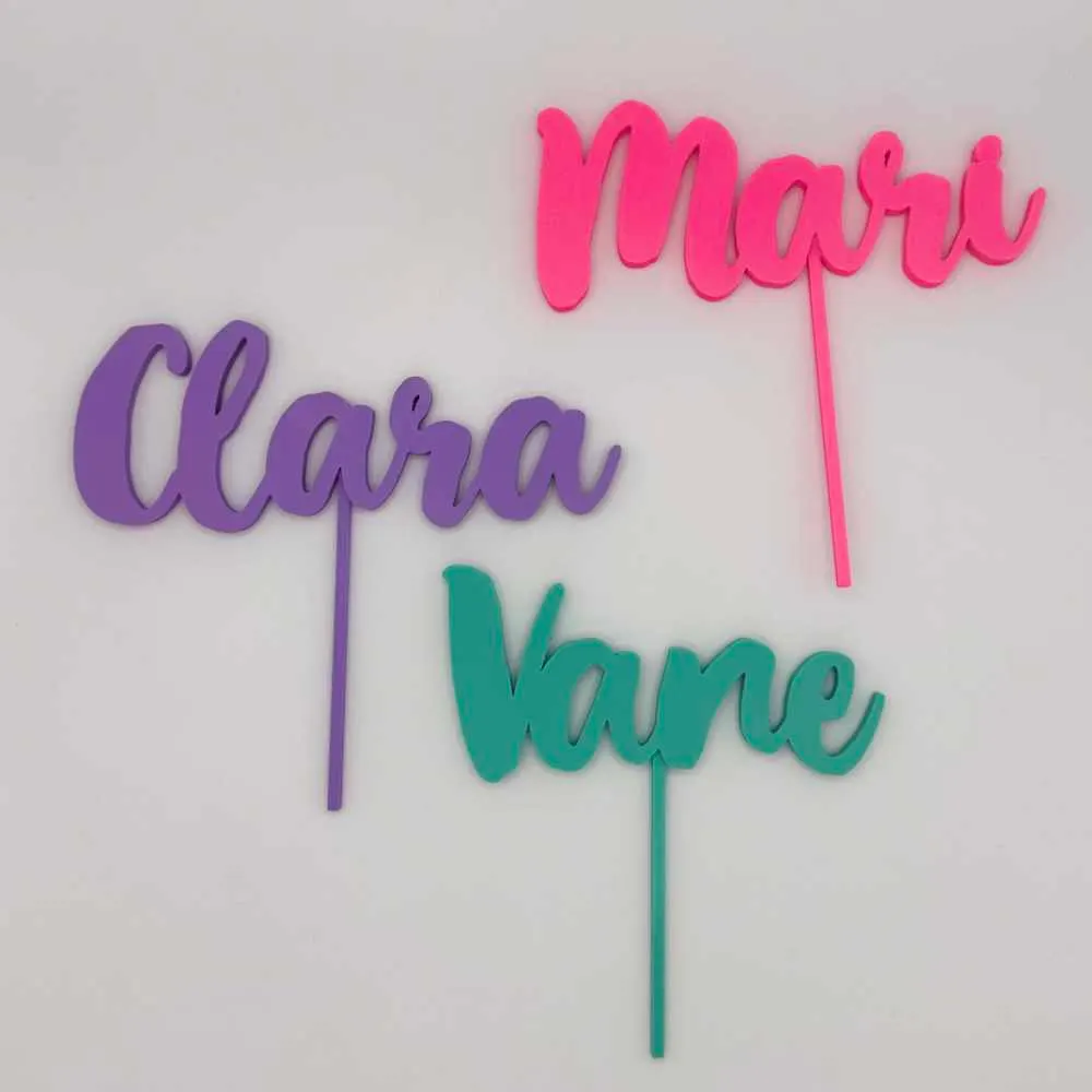 Topper de tarta con nombre